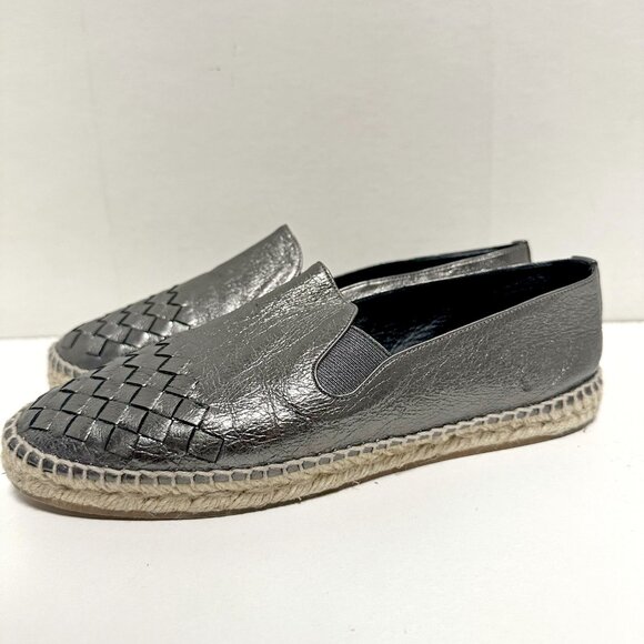 Bottega Veneta Gala Metallic Leather Espadrilles - Picture 3 of 10